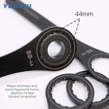 YUNRU Alumíniumötvözetű BB szerszám 44 mm-hez — telepítés/leszerelés 16 fogú lánckerékhez