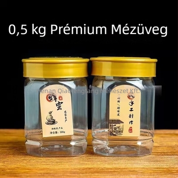 PVC mézes tartály belső és külső fedéllel, élelmiszer-csomagoláshoz, átlátszó