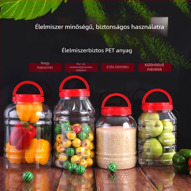 Személyre szabható PET műanyag üveg, ragasztó címkével általános csomagoláshoz