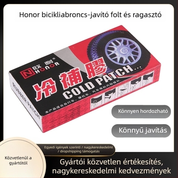 Gumi javító készlet filmmel ragasztóval kerékpárokhoz és elektromos járművekhez (dobozban)