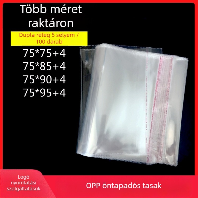 75×95 cm-es átlátszó önzáró csomagoló tasak dekoratív festményekhez, nagy műanyag tasak keretekhez.
