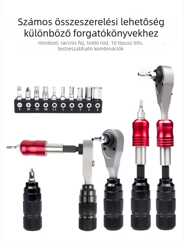 Kerékpár szerszámkészlet racsnis kulcs bitkészlet, gumidemontáló és pumpa (alumíniumötvözet; kombinált eszköz; testreszabható; Presta/Schrader szeleppel kompatibilis; Márka KEYT)