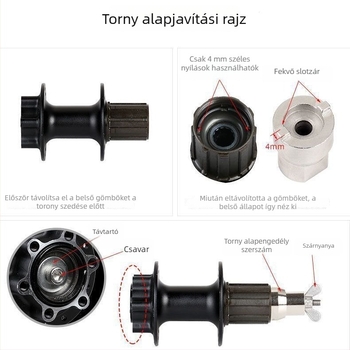Kerékpár hub szétszerelő kulcs – univerzális, rozsdamentes acél, Sentuo/ST