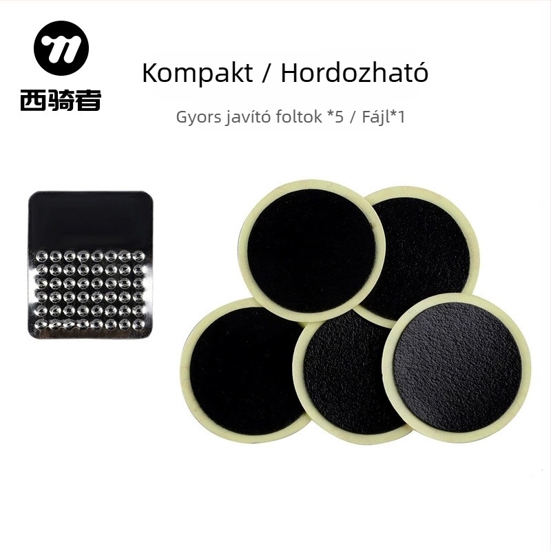 Ragasztó nélküli gumijavító készlet hegyi kerékpárhoz – hordozható javító doboz, kombinált készlet, WEST BIKING