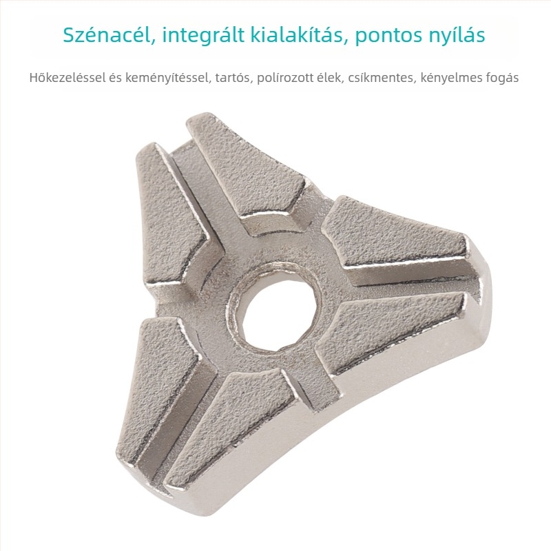 Kerékpár küllőkulcs, 6‑lyukú, szénacélból készült, terepbringákhoz