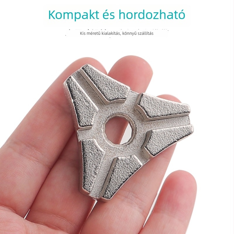 Kerékpár küllőkulcs, 6‑lyukú, szénacélból készült, terepbringákhoz