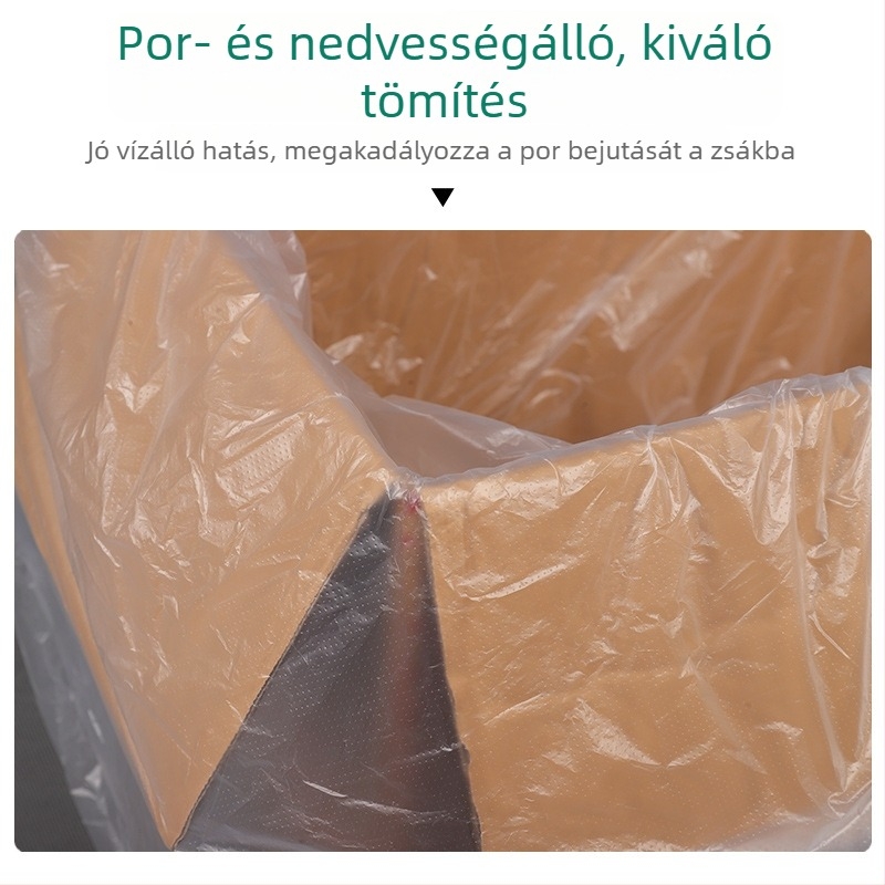 Négyszögletes aljú műanyag zacskó, por- és nedvességálló csomagolás gépekhez