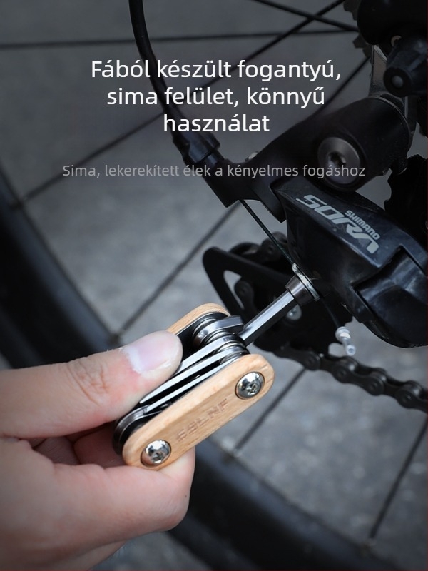 Kerékpárjavító eszköz, összecsukható többfunkciós eszköz hex kulccsal, hegyi és országúti kerékpárokhoz, Dingtian márka.
