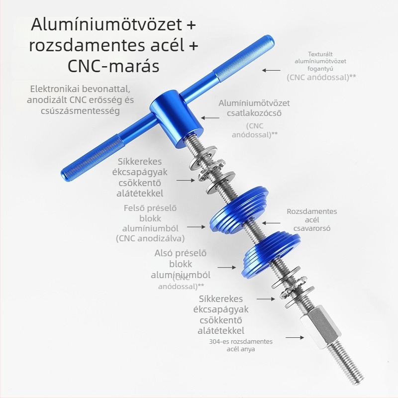 Bottom Bracket telepítő eszköz, alumíniumötvözet, XUANZHUO