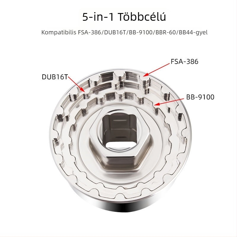 TOOPRE Kerékpár alsócsapágy-eltávolító szerszám, króm-molibden acél, kompatibil BB-9100, DUB16T és FSA386