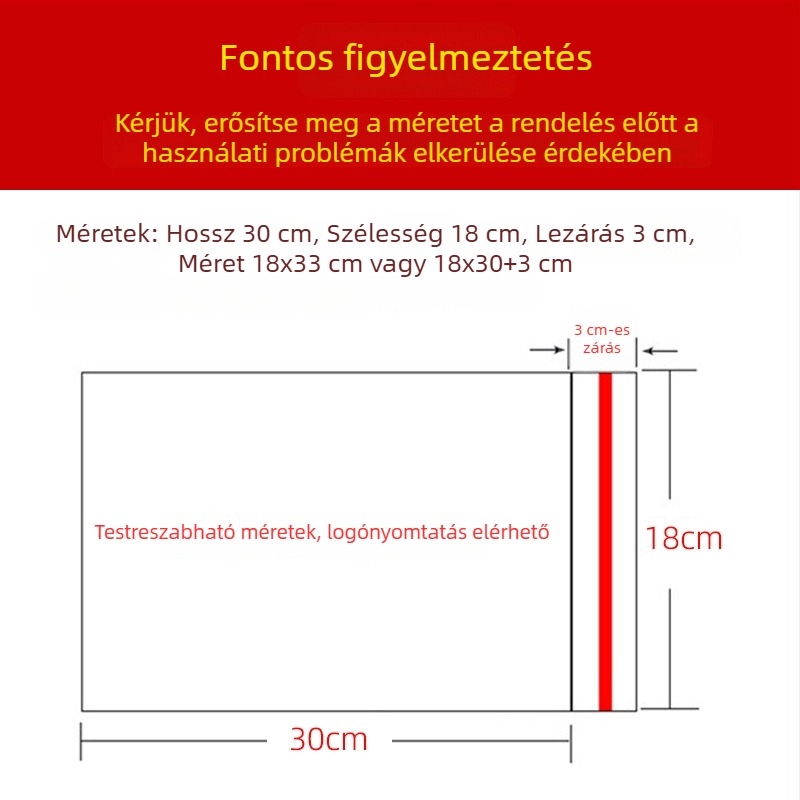 13 cm széles átlátszó OPP öntapadó tasakok képregények, manga és játékok csomagolásához