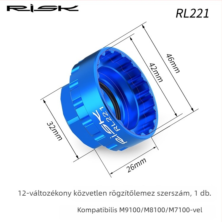RISK 12‑sebességes közvetlen montázsú lánckerékszerelő- és leszerelő eszköz M7100/M8100/M9100 XT SLX