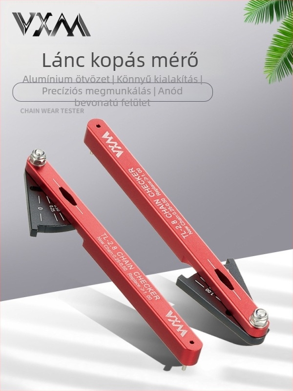VXM MTB lánc kopásmérő — alumíniumötvözetű mérőeszköz