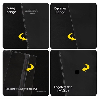 Átlátszó önzáró műanyag zacskó ruházathoz, csomagoló zacskó, sík késes vágás, logó nyomtatás nélkül