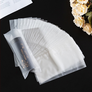 CPE matt zacskó, fehér áttetsző műanyag zacskó, általános csomagolás mindennapi szükségletekhez, sík nyitás