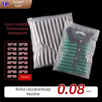 Matt EVA/PE cipzáras zacskó fehérneműkhöz és zoknikhoz