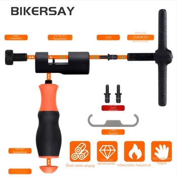 Kerékpár lánc szabdító BT032W, Bikersay, anyagok: ötvözött acél + szénacél + műanyag