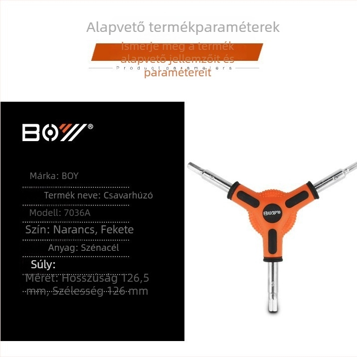 BOY Y-típusú hatszögletű kulcs kerékpárhoz, 45# acél, testreszabható feldolgozás