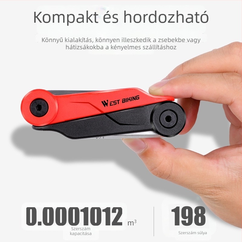 WEST BIKING Kerékpárjavító eszköz készlet — S2 acél, többfunkciós eszköz, gumi leverő, üvegnyitó, hatszögletű kulcsok