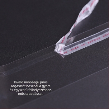 33 cm széles OPP átlátszó önzáró tasak ruhák csomagolásához, műanyag zip-zacskó, 5 mil, 100 db