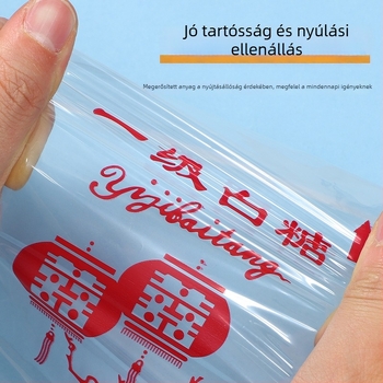 Átlátszó PE élelmiszer-csomagoló tasak vastagított zárással