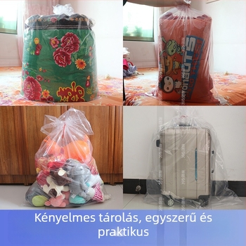 Nedvességálló paplan tároló tasak, átlátszó, vastag műanyag, extralig, porvédett, sík nyílás
