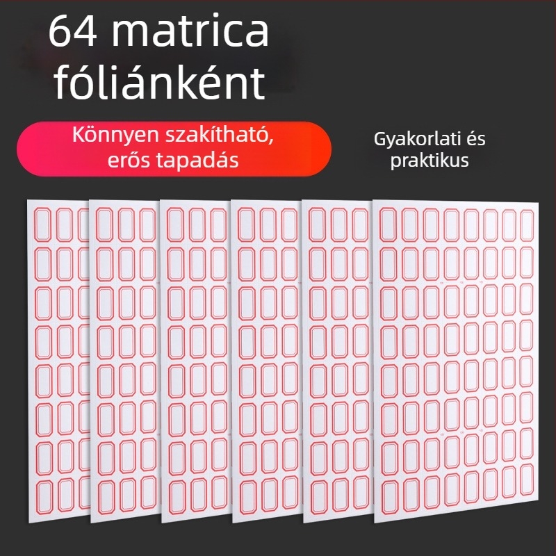 Kézzel írt papírcímke, öntapadós, 64 címke oldalanként, modell TM191113C802, Engedélyezett magánmárkák: Igen