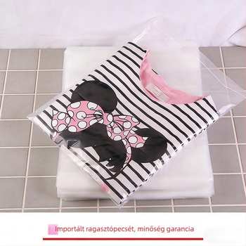 Átlátszó PE önzáró tasak, vastagított kétszintes műanyag csomagolás, tároló taska, nedvesség- és porálló