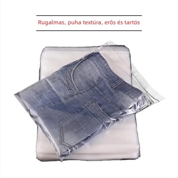 Átlátszó PE önzáró tasak, vastagított kétszintes műanyag csomagolás, tároló taska, nedvesség- és porálló