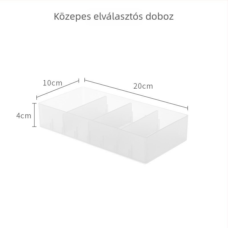 Asztali tároló doboz osztókkal, PP műanyagból, 100% új anyag, kozmetikumokhoz, bőrápoláshoz és ékszerekhez, modell 70422-70438