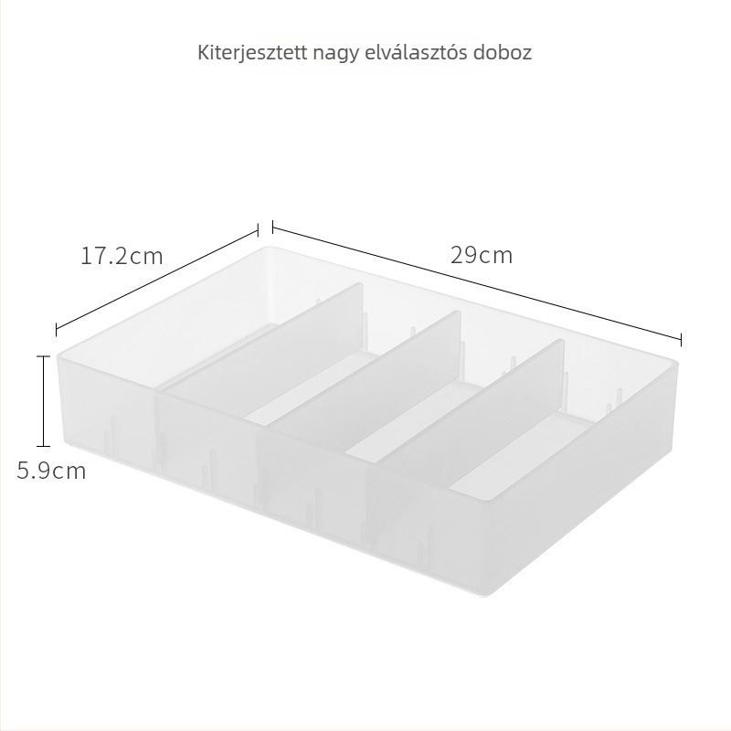 Asztali tároló doboz osztókkal, PP műanyagból, 100% új anyag, kozmetikumokhoz, bőrápoláshoz és ékszerekhez, modell 70422-70438