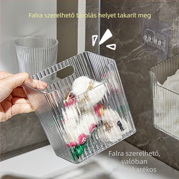 Fali tároló doboz használt arctörölközők tárolására, fürdőszobai multifunkcionális polc
