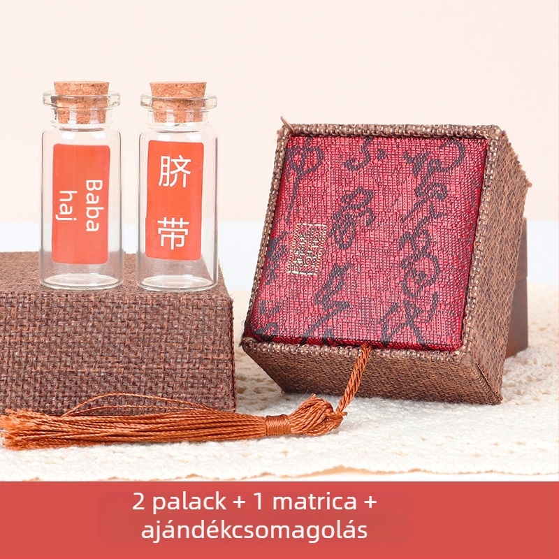 DIY Baba emlékdoboz üvegben – üveg doboz magzat szőrszál, köldökzsinór és tejfog gyűjtésére, csecsemőknek és 0–3 éveseknek