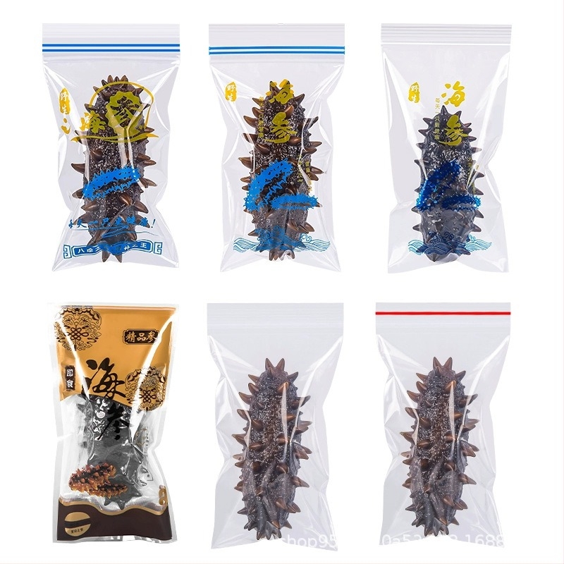 Tengeri uborka számára készült Ziplock zacskók, egyenként lezárva, fagyasztáshoz és frissesség megőrzéséhez, 0,5 kg