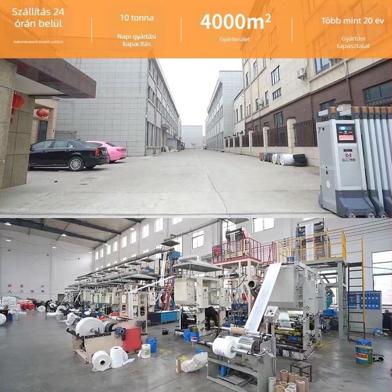 Elvihető ételcsomagoló táska mosolygós dizájnnal, átlátszó vastított műanyag, kétszintes 5 silk vastagság, Tung Plastic márka, privát címke készen áll