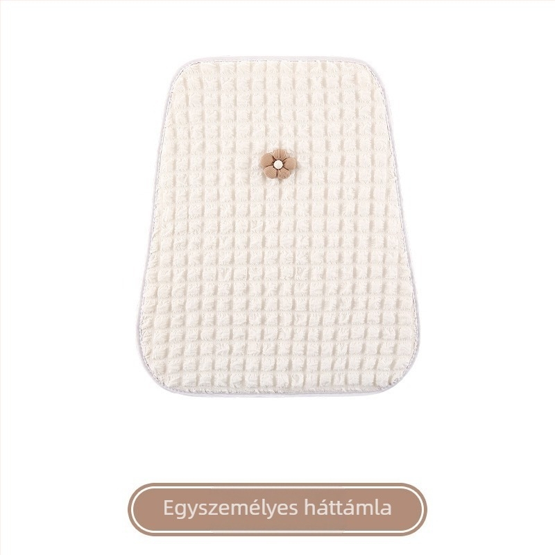 Autóülés párna, univerzális négy évszakos, puha felület, töltet: szintetikus rost, hátsó ülésre való, egy darabos huzattal