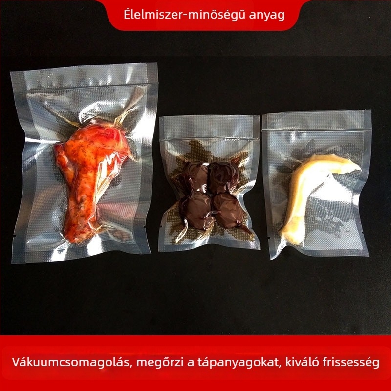 Pontozott textúrájú élelmiszer-vákuum zacskó, átlátszó frissességmegőrző zacskó