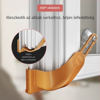 Hurui alumínium ablak sarokvédő puha szilikonnal, ütközésvédő fej, alumínium ötvözet, derékszögű forma