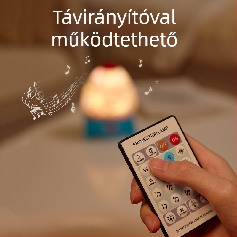 Raketa alakú éjszakai fény projektor csillagos ég projekcióval, forgó, USB-töltésű (Model S03)