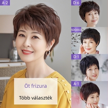 Női paróka – rövid göndör haj, kézzel szőtt, emberi hajból; festhető vagy dauerolható