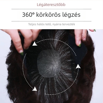 Női paróka – rövid göndör haj, kézzel szőtt, emberi hajból; festhető vagy dauerolható