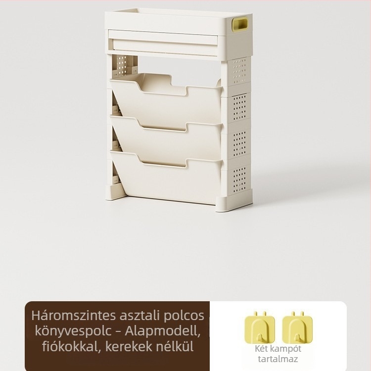 Mozgatható padlóra álló könyvespolc, nagy kapacitású, több rétegű, hálószobába és dolgozószobába