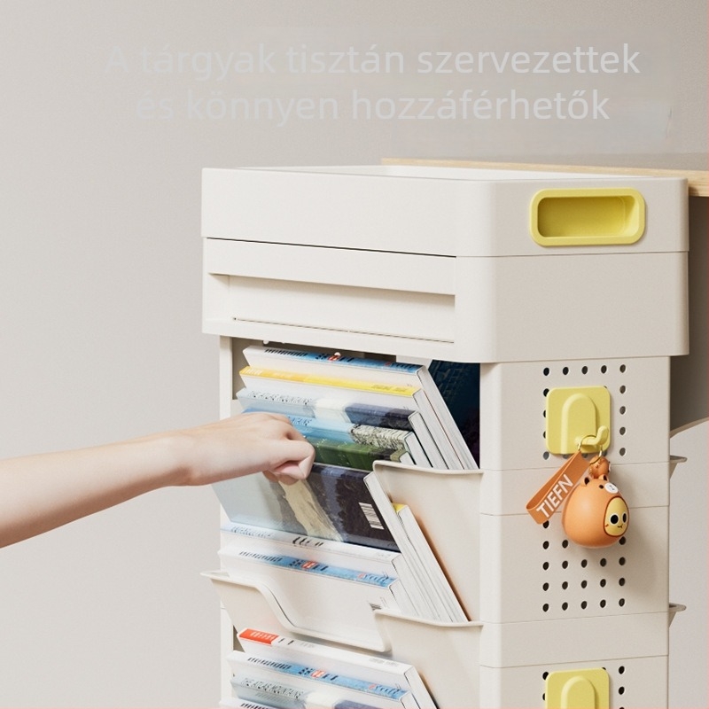 Mozgatható padlóra álló könyvespolc, nagy kapacitású, több rétegű, hálószobába és dolgozószobába