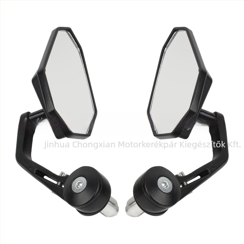 Motorkerékpár hátsó tükör - RM112, négyszögletes tükör, állítható ívelt kar, univerzális illeszkedés