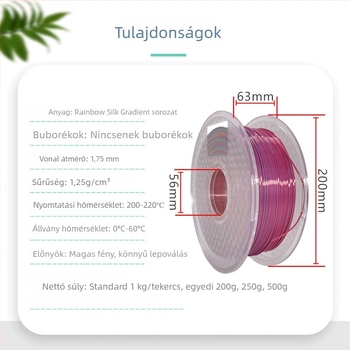 Leji PLA filament 3D nyomtatáshoz – engedélyezett magánmárka, nem importált (PLA, 1.4 kg)