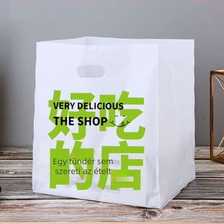 Egyszer használatos műanyag csomagolózacskók és négyszögletes dobozok gombócok és sushi számára, kézi fogantyúval