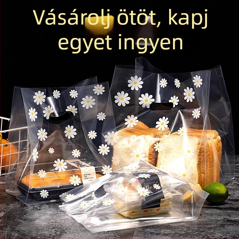 Vastag, átlátszó élelmiszer-csomagoló tasakok torták és desszertek csomagolásához