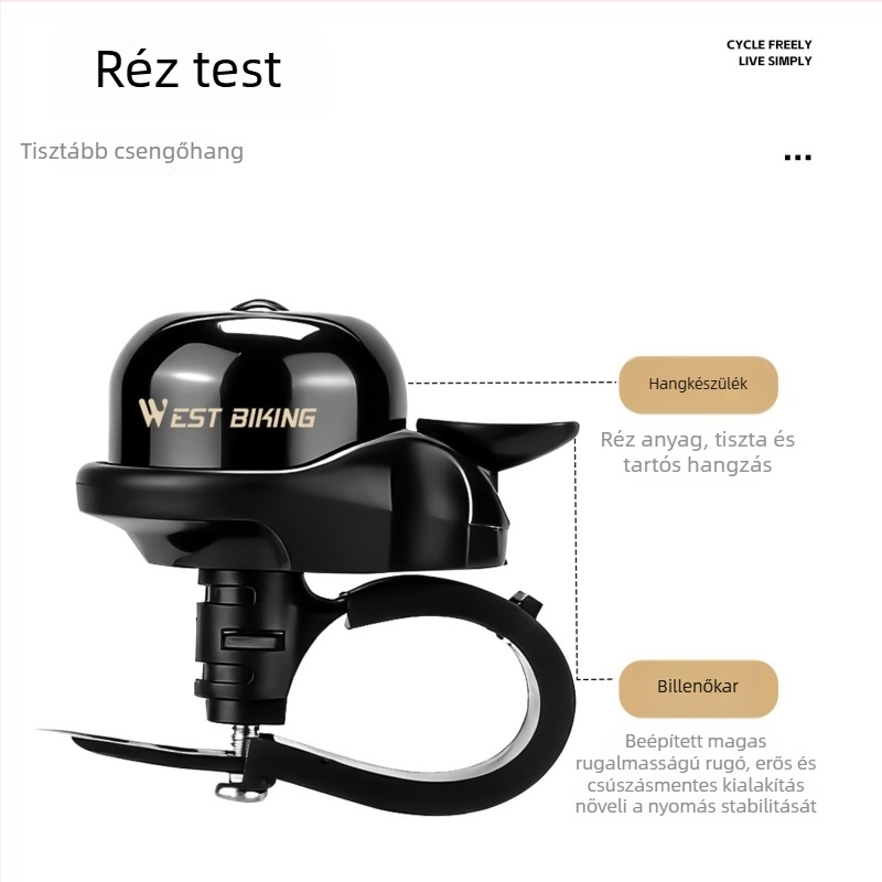 Kerékpár csengő – réz, West Rider, Modell Yp0706069