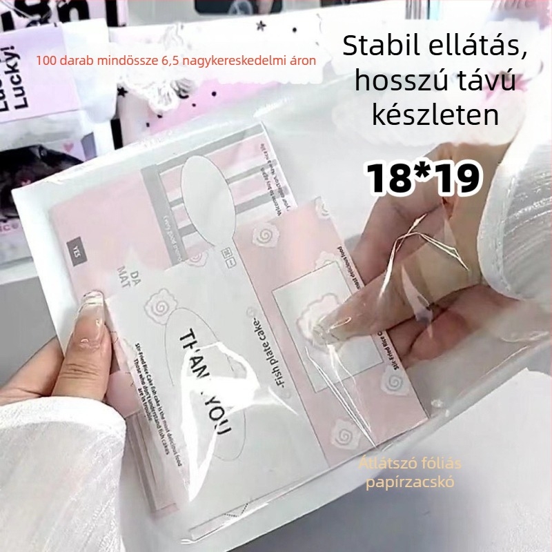Papírzacskó ajándékhoz, kis kártyával és postakártyával, esküvői ajándékzacskó, insta-stílus, 61. Gyermeknap