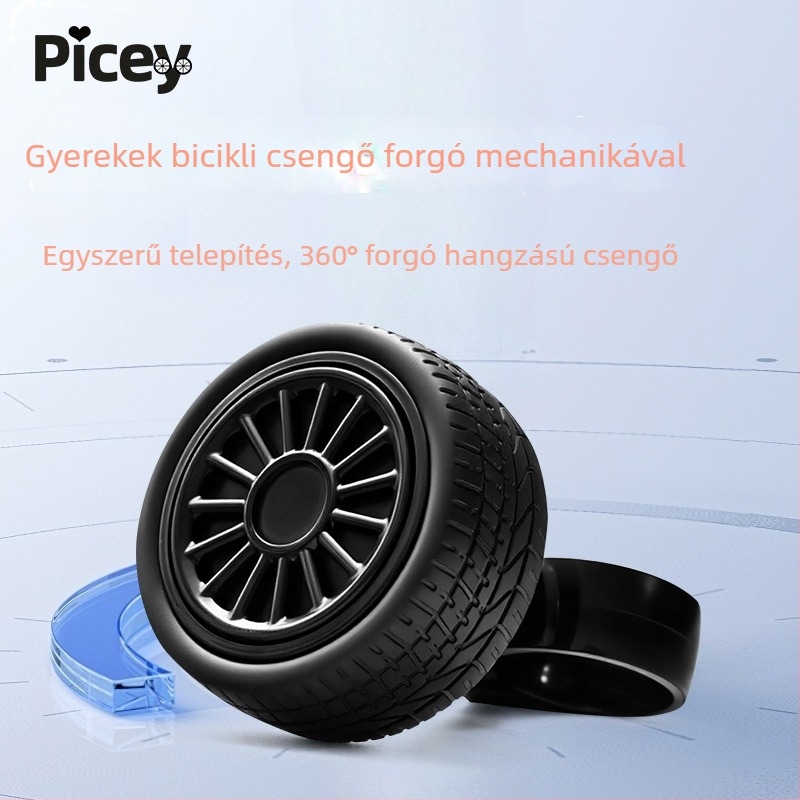 Babakocsi és kerékpár csengő, jellemzők: gumi kerék + ötvözet belső; modell Stroller Tire Bell; márka pther
